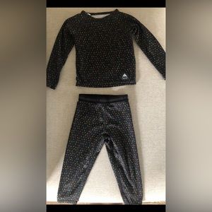 Burton Kids Black Two-Piece Matching Set with Multicolor Sprinkle Print